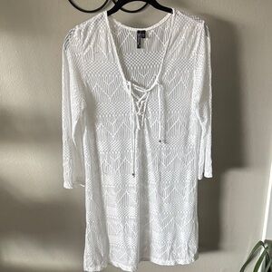 White Crochet Swim Cover-Up